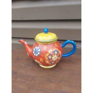 Grace's Pantry 4 Cup Teapot Red, Blue Gold Design